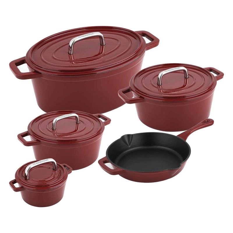 Carl Schmidt - Garnek żeliwny z pokrywą 0,75 l Alpen Red