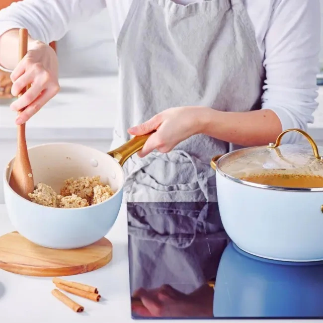 GreenPan - zestaw 10el. Garnków i patelni Padova Reserve light blue