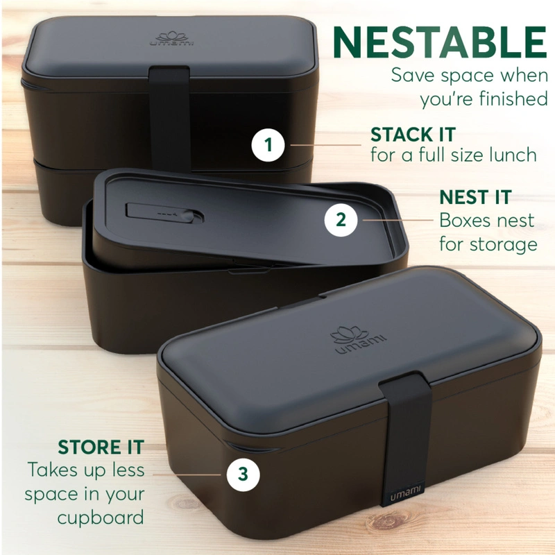 UMAMI - Lunchbox Nestable - Onyx Black - 1500ml