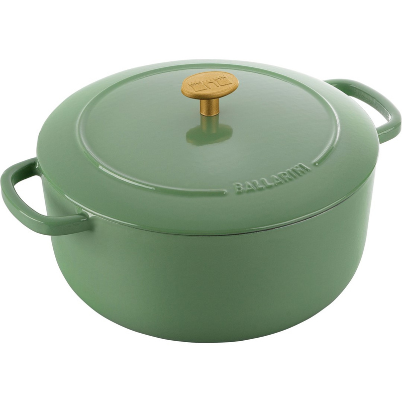 Ballarini - garnek żeliwny okrągły 5.5 ltr, zielony Bellamonte