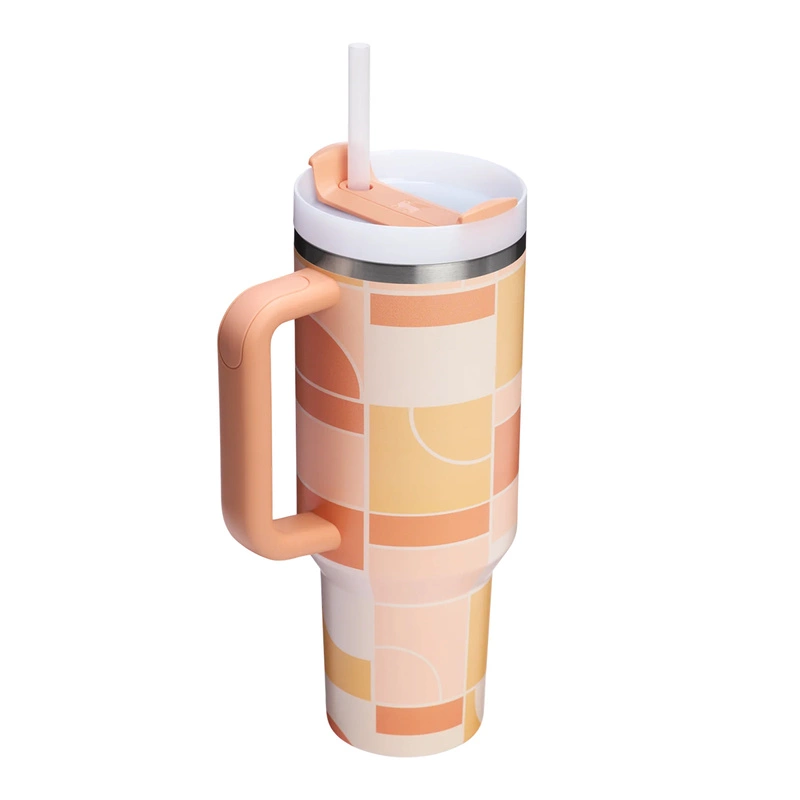 Stanley - Quencher H2.O FlowState™ Tumbler 1.18 L Apricot Court Geo