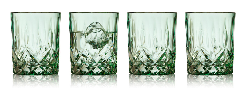 Lyngby Glas - Szklanki do whisky Sorrento 320 ml 4 sztuki zielone