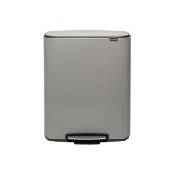 Brabantia - Kosz na śmieci pedałowy Bo 2x30L mineralny szary