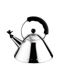 Alessi - czajnik stalowy czarna rączka połysk 1,4 l