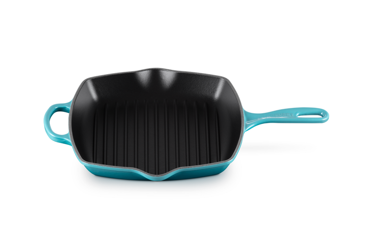 Le Creuset - patelnia żeliwna grillowa z dwoma uchwytami 26 cm Karaibski