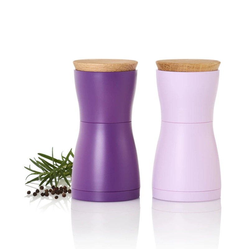 AdHoc - Zestaw młynków do pieprzu i soli Twin, fioletowy