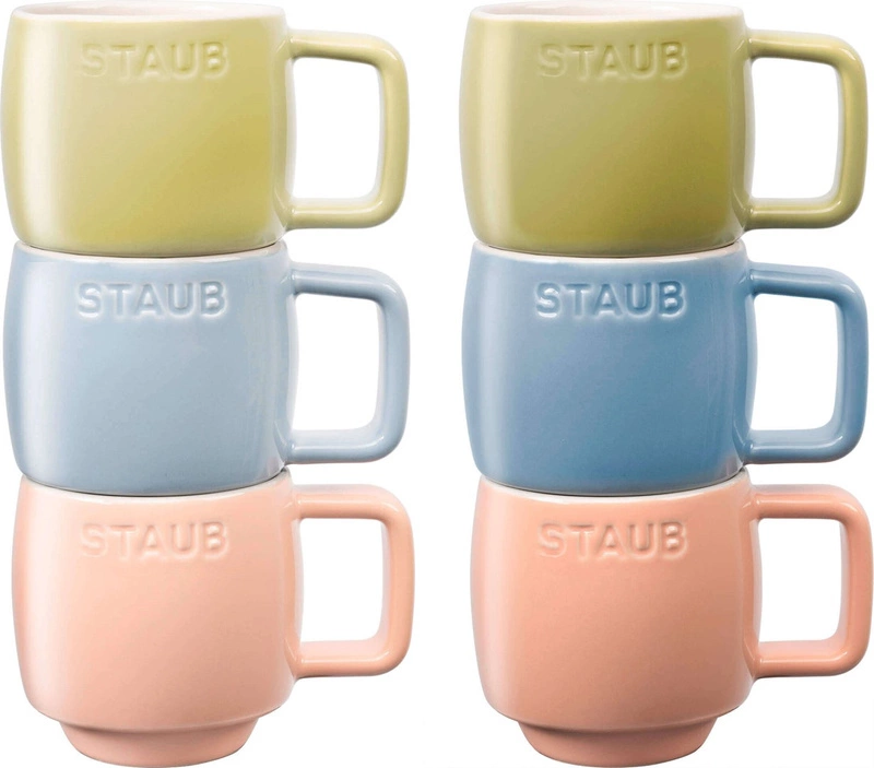 Staub - SERVING Zestaw 6 kubków ceramicznych - Wielokolorowy, 100 ml