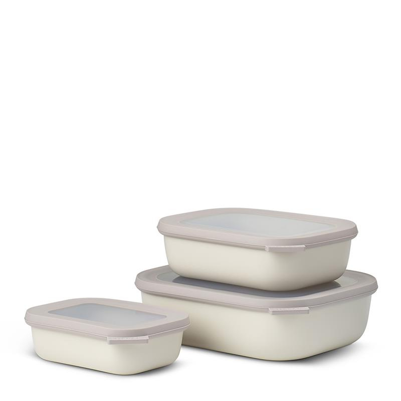 Mepal - Zestaw 3 misek Cirqula prostokątna 500 1000 2000 White