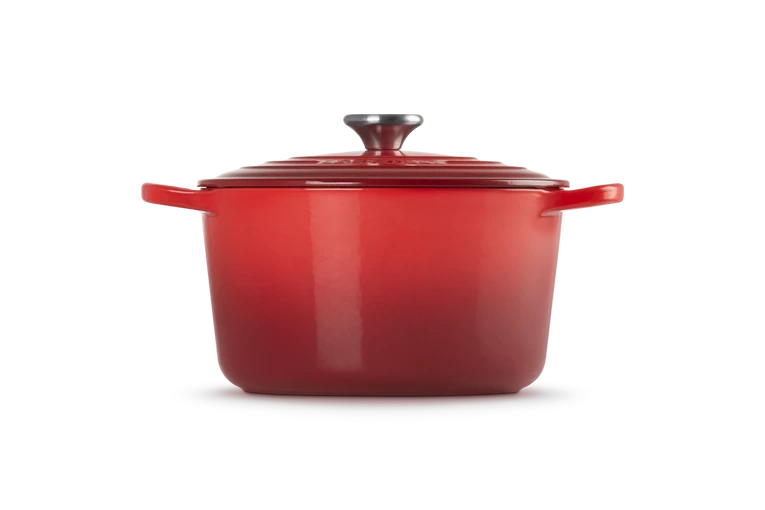 Le Creuset - garnek żeliwny emaliowany Signature okrągła 24 cm 5 l wiśniowy