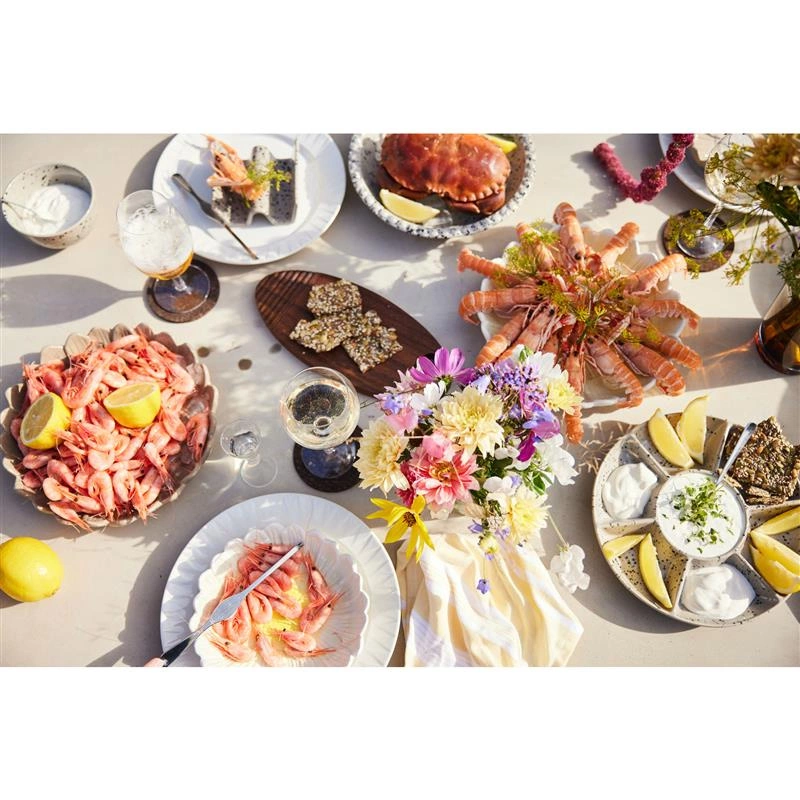 Sagaform - talerz głęboki, dolomit, śred. 27 x 5,5 cm, biały Dagny