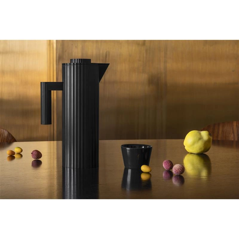 Alessi - termos, czarny Plisse