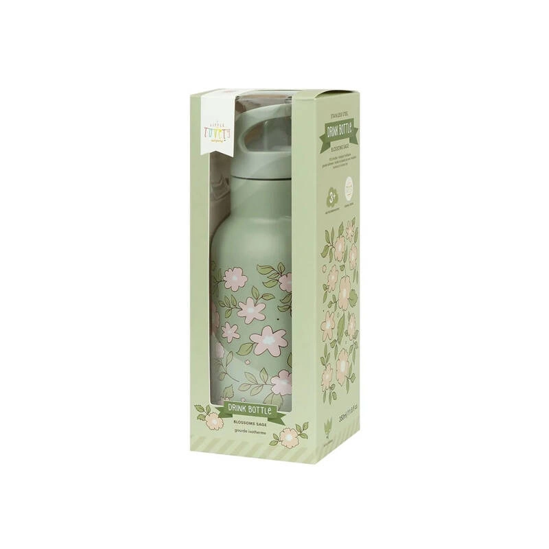 A Little Lovely Company - Kubek ze słomką dla dzieci BLOSSOMS SAGE 350 ml