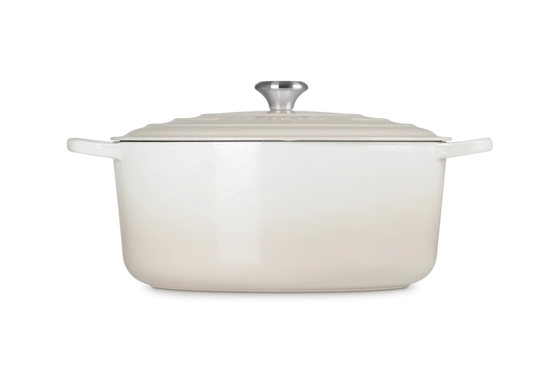 Le Creuset brytfanna żeliwna emaliowana Signature okrągła 34 cm 12 l meringue