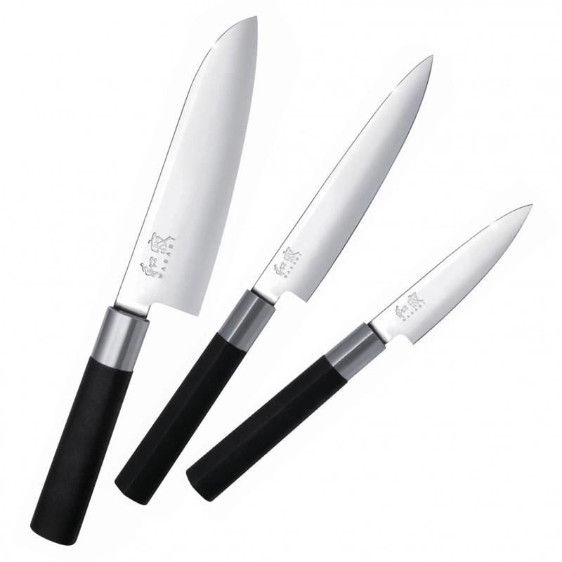 KAI - Zestaw 3 noży WASABI BLACK