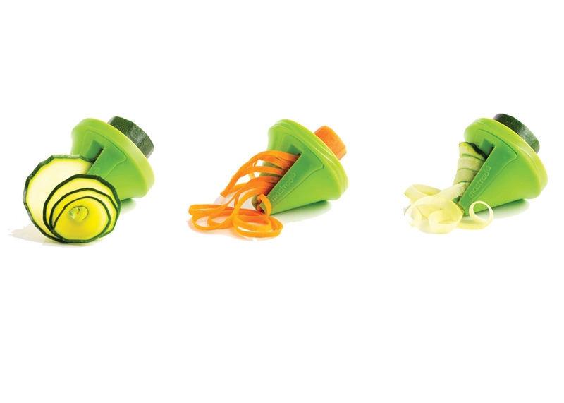 Mastrad - KRAJALNICA DO WARZYW (TEMPERÓWKA) Z 3 OSTRZAMIzielony