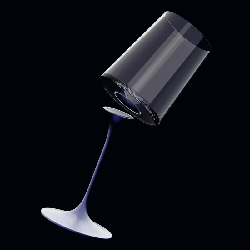 Trebonn - SplitGlass - Klieliszek do czerwonego wina niebieski 2szt