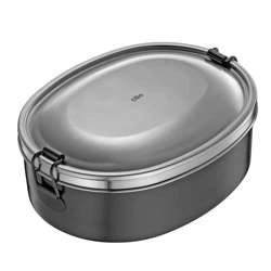 Cilio - pojemnik na lunch, stal nierdzewna, 18 x 14 x 6 cm, czarny Monte