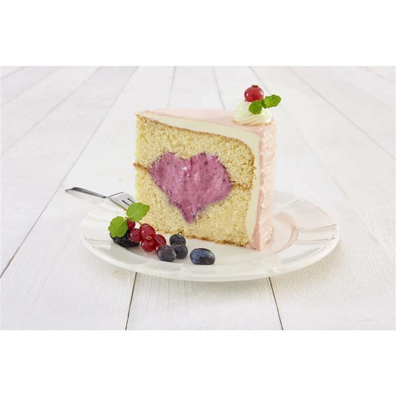 Lurch - forma na tort z sercem, 2 el., silikon, śred. 21 cm FlexiForm