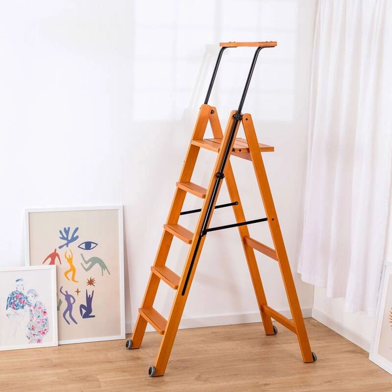 ARREDAMENTI - TUSCANIA 5 Drewniana drabina - 182 x 50 cm, Brązowy