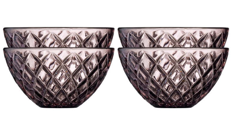 Lyngby Glas - Miska Sorrento 12 cm 4 sztuki różowa