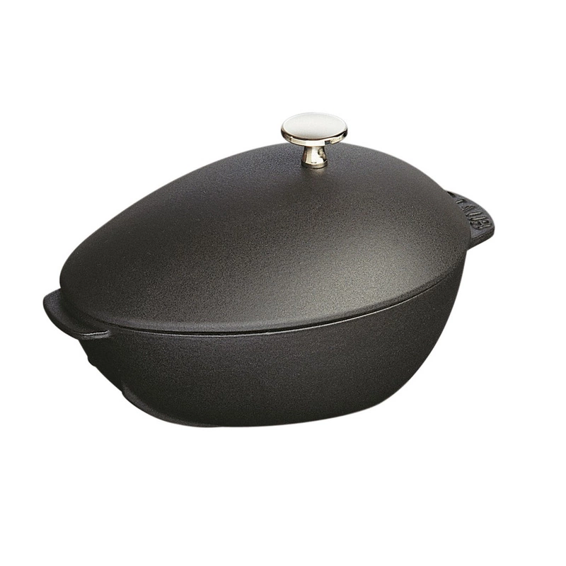 Staub - emaliowany żeliwny garnek do małż czarny 25 cm 