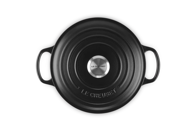 Le Creuset brytfanna żeliwna emaliowana Signature okrągła 24 cm 4,2 l czarna