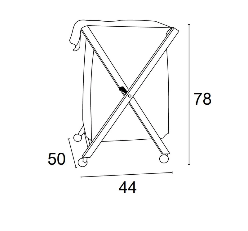 ARREDAMENTI - BANNY Składany kosz na pranie - 50 x 44 cm, Biały