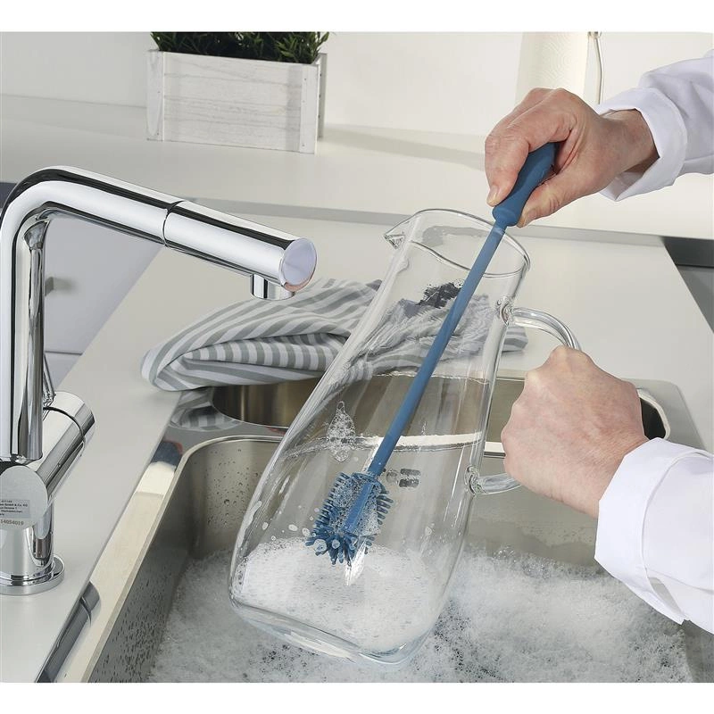 Kuchenprofi - szczotka do mycia karafek, silikon, 31 cm, niebieska Trend