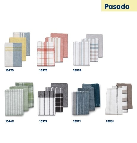 Kela - Zestaw ścierek kuchennych 3el. czarne Pasado