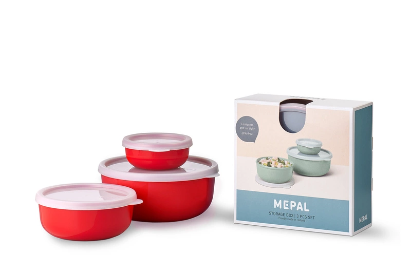 Mepal - Zestaw 3 pojemników Lumina 250 750 1500 ml Nordic red