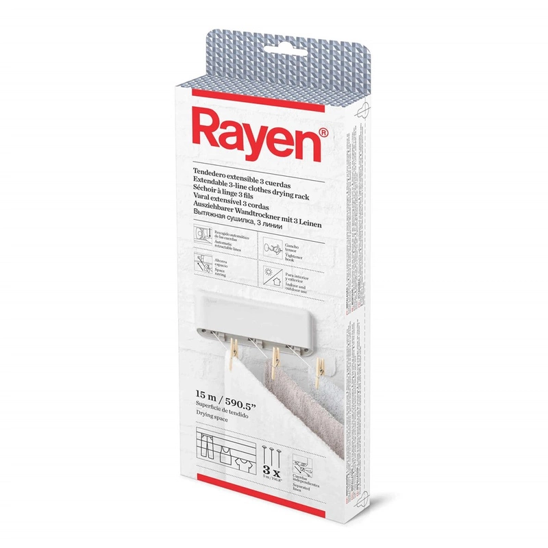 RAYEN - 3-rzędowa automatyczna linka na pranie