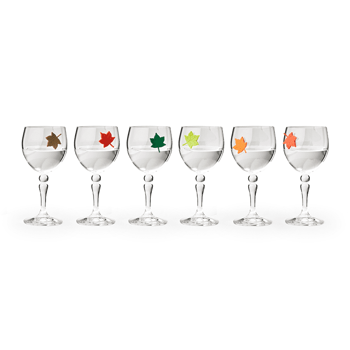 Qualy - Znaczniki na szklanki Leaf My Glass