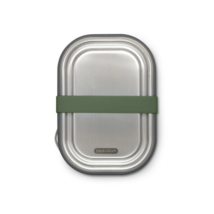 Black & Blum - Lunch box stalowy L, oliwkowy