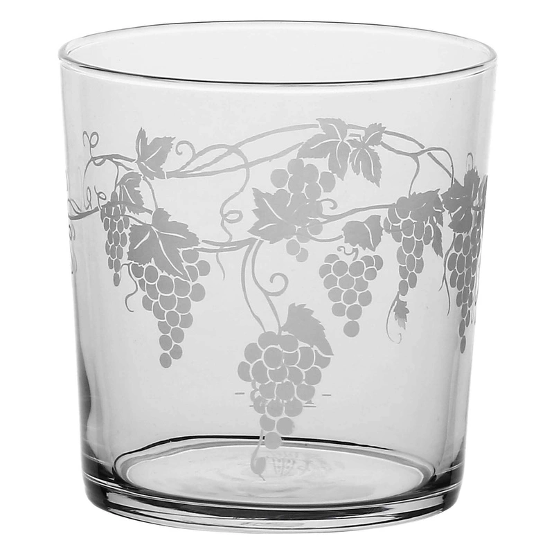 La Porcellana Bianca - zestaw 6 szklanek z grubym dnem winogrono 350 ml Babila