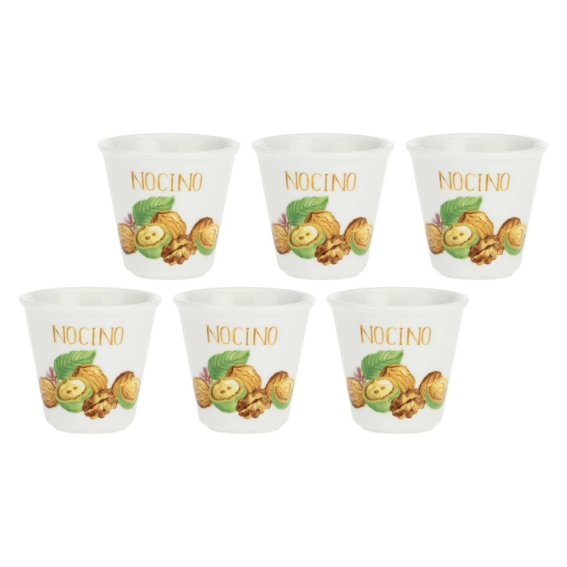 La Porcellana Bianca - zestaw 6 kieliszków na likier Nocino 75 ml Liquorelli