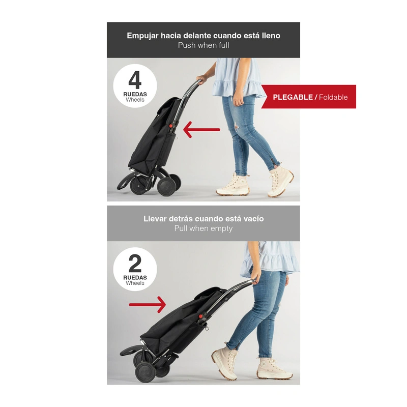 Rolser - Wózek na zakupy I-Max Tweed 4L Granatowy