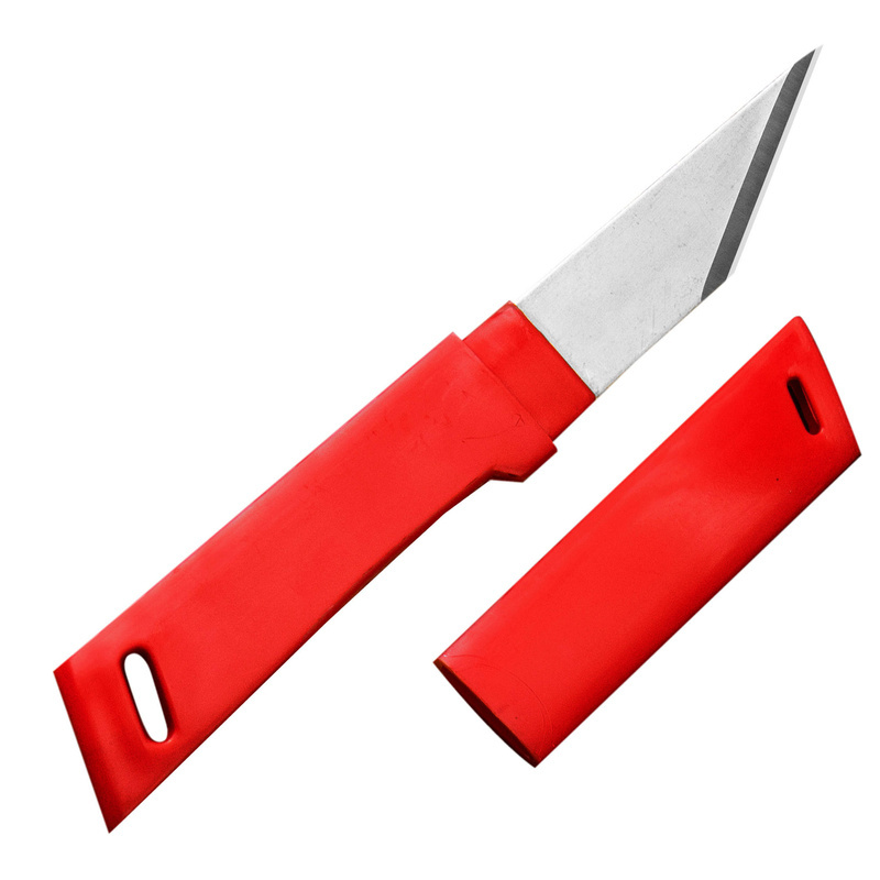 Kanetsune - 420J2 Nóż Kiridashi 4 cm Czerwony