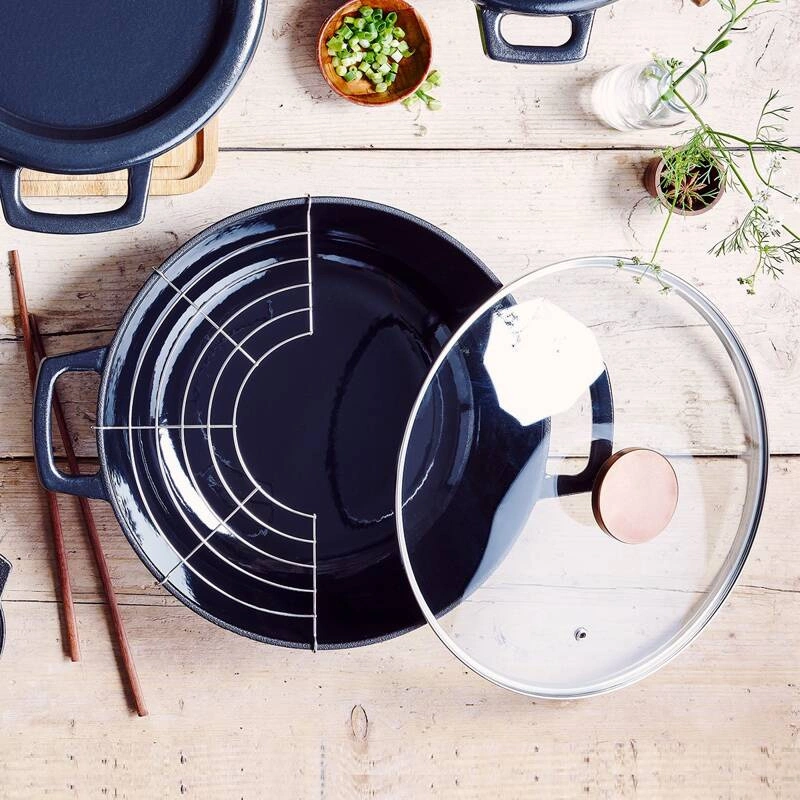 Beka - Wok żeliwny z pokrywką 30cm NORI