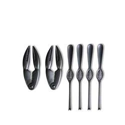 Byon - zestaw do skorupiaków, 6 el., stal nierdzewna/cynk Mollusco