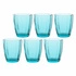 Rose&Tulipani - zestaw 6 szklanek 320 ml turkusowy Amami