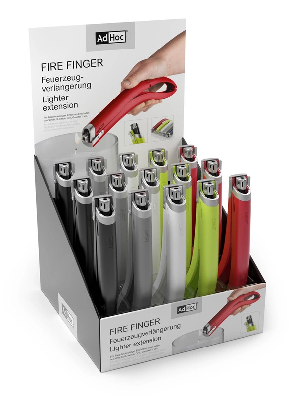 AdHoc - Przedłużacz zapalniczki FIRE FINGER jasnoszary