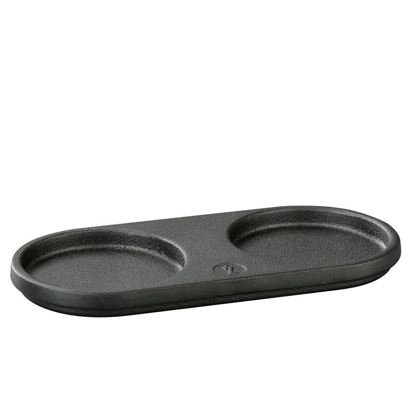 Zassenhaus - podstawka na młynki, żeliwo, 20 x 9 cm, na 2 młynki o średnicy do 7,5 cm