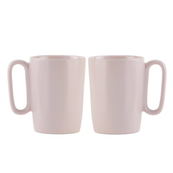 Vialli Design - Dwa kubki ceramiczne z uszkiem 250 ml Fuori rożowe