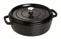 Staub - niski garnek brytfanna żeliwna czarna 3,8 l 26 cm