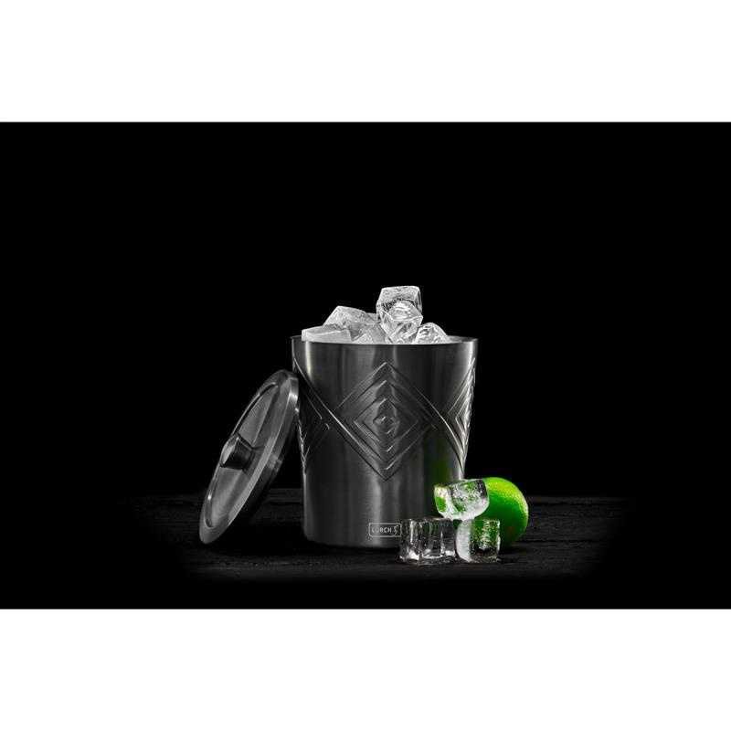 Lurch - wiaderko na lód o podwójnych ściankach, stal nierdzewna, 1,5 l, śred. 15 x 18 cm, ciemnoszare Bar