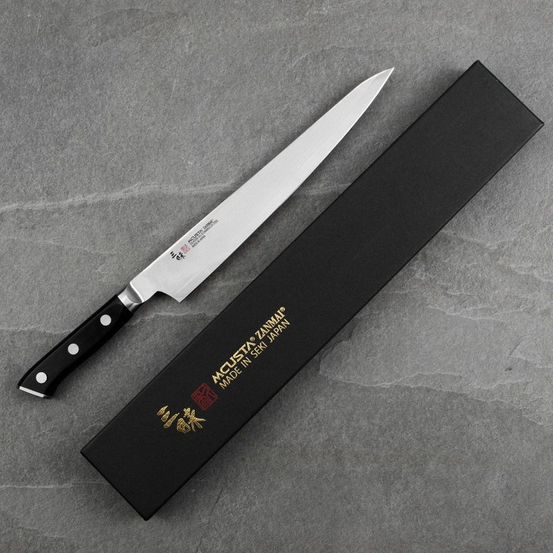 Mcusta Zanmai - Classic Damascus Pakka Nóż Sujihiki 24cm