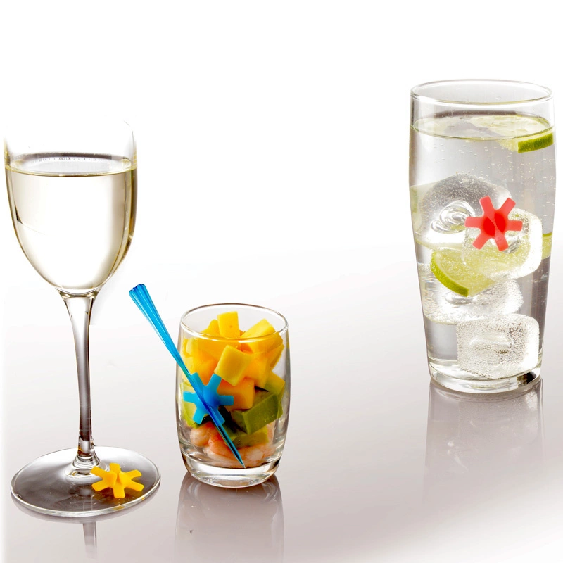 Mastrad - ZNACZNIKI SILIKONOWE DO SZKLANEK (12 SZTUK)kolorowe