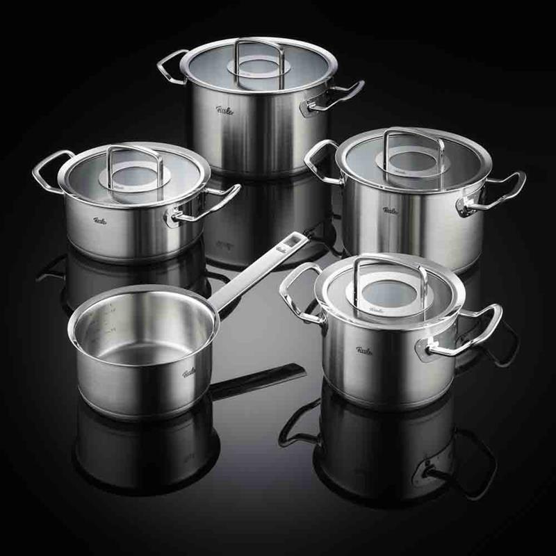 Garnki Fissler Profi 2.0 - 5 częściowy zestaw szklane pokrywy ver. 2020