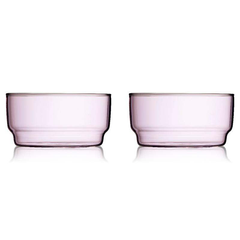 Lyngby Glas - Miski Torino 12 cm 2 sztuki różowe