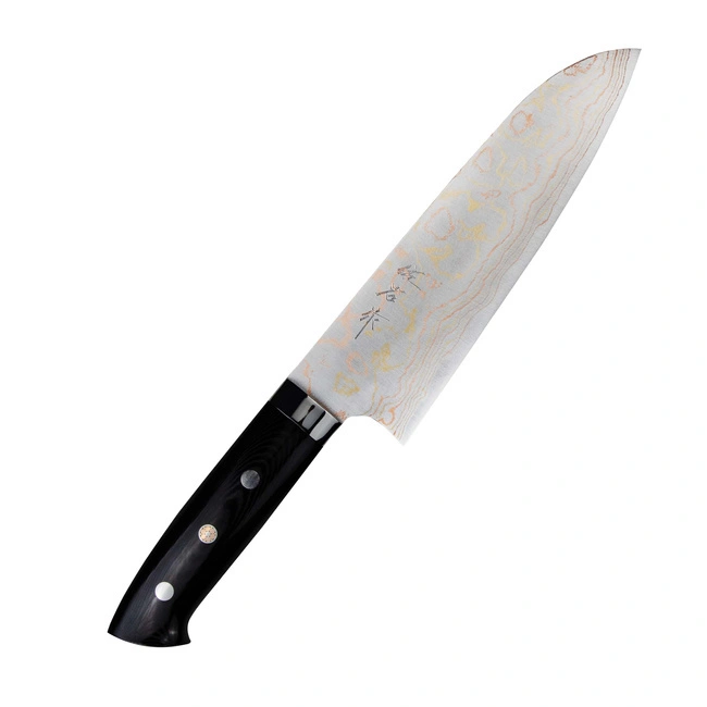 Takeshi Saji - Blue Steel Nóż Santoku ręcznie kuty 18 cm